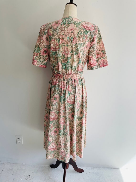 Sz 8 church dress. 90’s Floral Dress. Blousy. Ful… - image 3