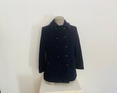 Vintage 80s Blue Mackintosh coat made of wool . Classic Coat. Sportswear. WoMens Fashion. Nostalgia. Classic Coat. Sz med