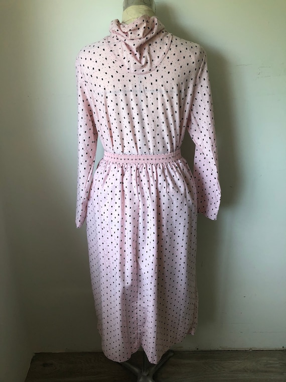 Vintage Sz M/L 1980s Skirt Suit. Pink and Black Confetti