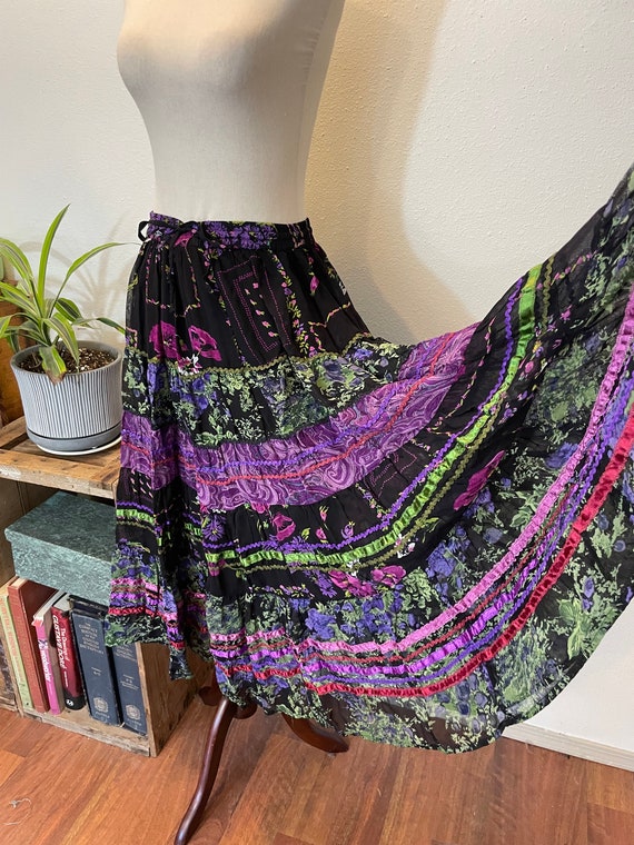 vintage broomstick maxi skirt Gem