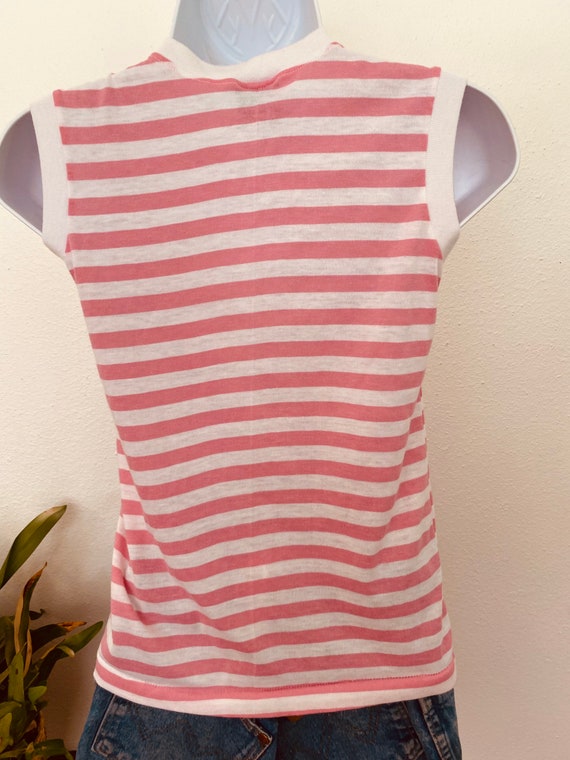 Vintage size small Striped pink and white Nike br… - image 7