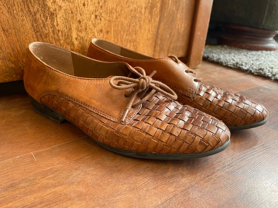 80s Trotters Leather Loafers. Lace up leather sho… - image 5