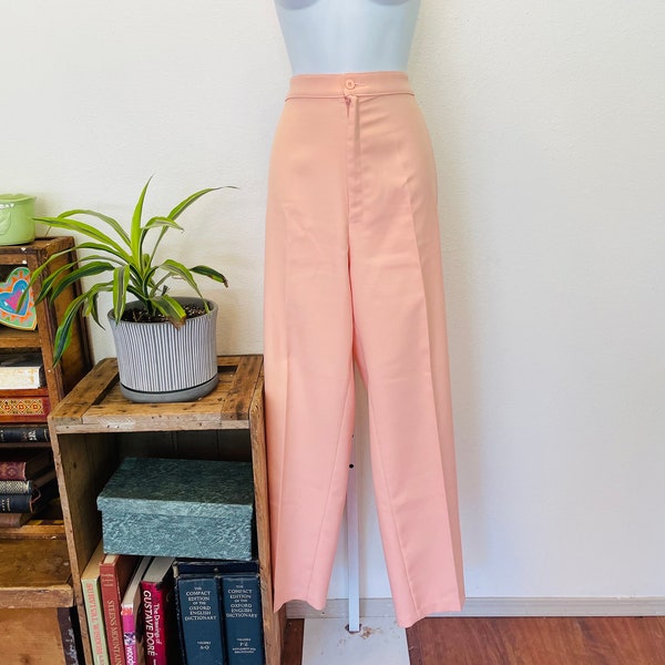 Vintage 1970's Polyester Pants. Orange levi slacks. Awesome Bend overs Cute Butt. Classic late 1970's early 1980s Style.Size 36.