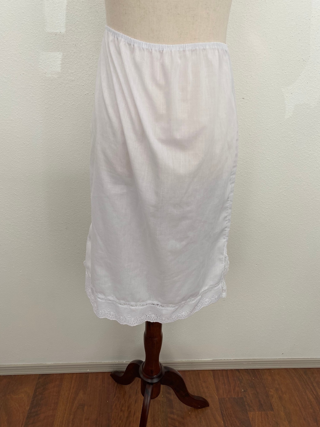 Vintage White Cotton Half Slip. JC Penney. Cotton Blend. Cute Etsy