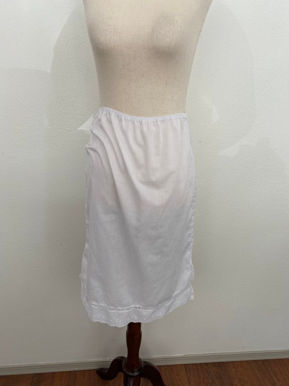Vintage white cotton half slip. JC Penney. Cotton Ble… Gem
