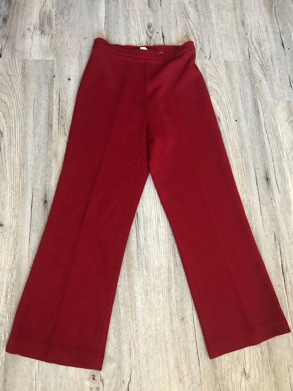 Vtg sz 14 Jantzen Pants. 1970's. Full leg. Orange.