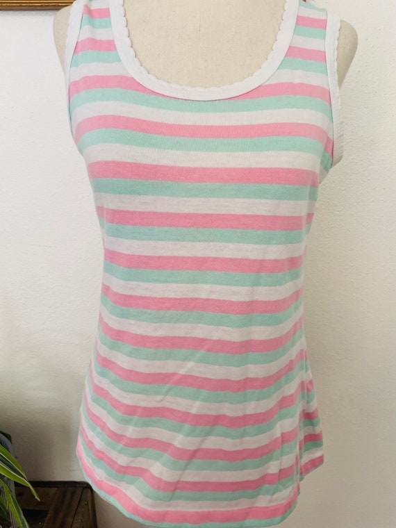 Vintage Striped Ringer tee. Tank. 1980s. Classic … - image 4