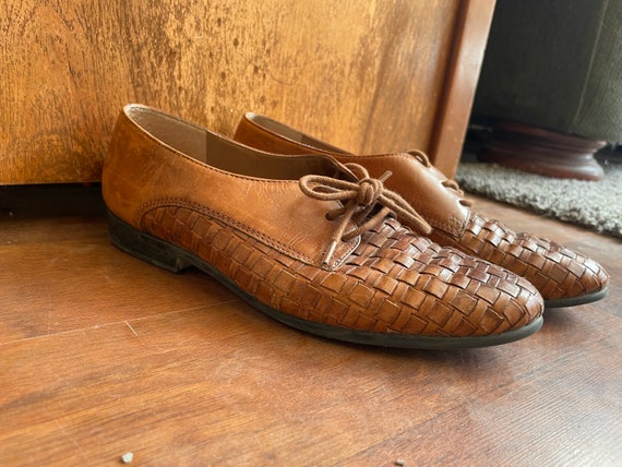 80s Trotters Leather Loafers. Lace up leather sho… - image 9