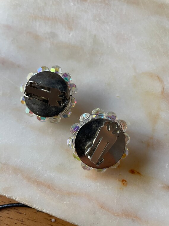 Large Gaudy Costume Jewelry clip on earrings. Rhinest… Gem