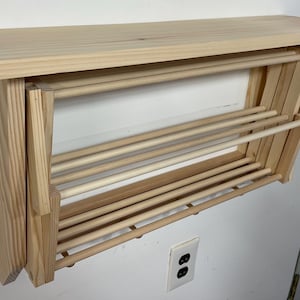 Unfinished - Modern Look - Wall Hanging Drying Rack