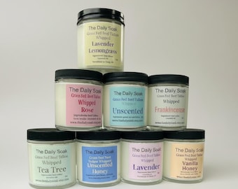 Whipped Grass Fed Tallow Balm: Natural Face & Body Moisturizer