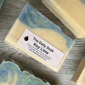 Soap key lime bar soap, citrus soap bar. Vegan bar soap.