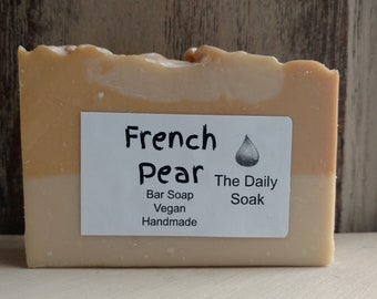 Pear Handmade Soap. Pear Bar Soap. Handmade Pear Soap