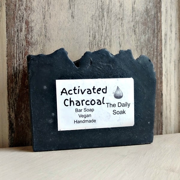 Activated Charcoal Soap Bar. All Natural Detoxifying Face & Body Cleanser.