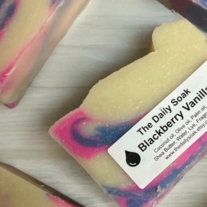 Soap, Blackberry Vanilla Soap bar, Natural Bar Soap,