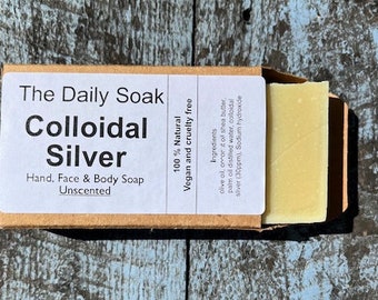 Colloidal Silver Bar Soap, Silver Bars Soap Unscented Soap