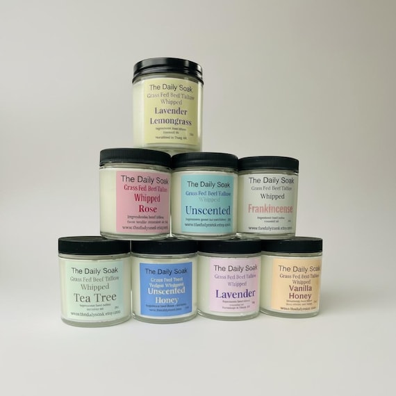 Whipped Grass Fed Tallow Balm: Natural Face & Body Moisturizer