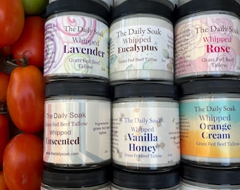 Whipped Grass Fed Tallow Balm: Natural Face & Body Moisturizer