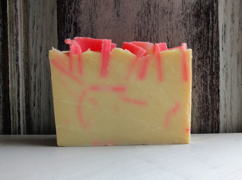 Handmade Lemon Drop soap scented with essential oils. image 3