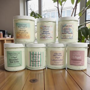 Tallow Balm, Whipped Tallow Face and Body Cream. Scented or Unscented Options