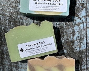 Fathers Day Gift Soaps, Men Soap Gift Set, Masculine Scented Soap, 3 Bars of Men's Soap Fathers