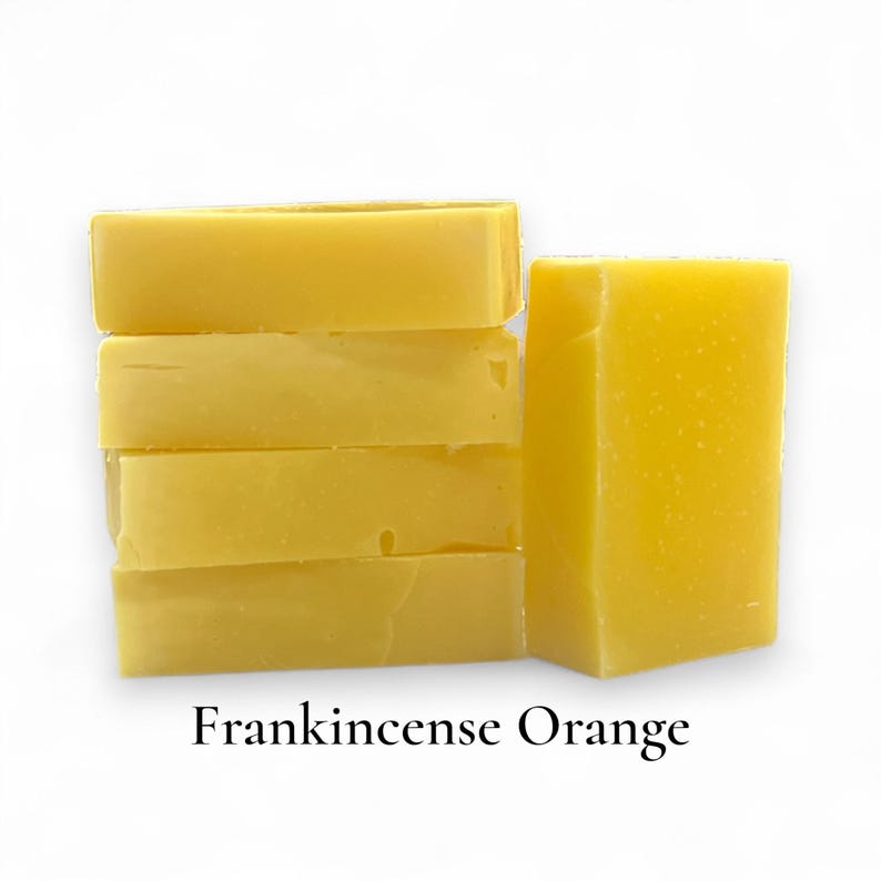 Tallow Soap: Grass Fed Beef Tallow Bar Soap Frankincense Orange