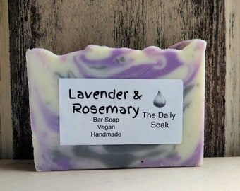 Lavender Rosemary bar soap scented with essential oils