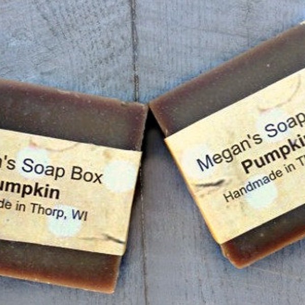 Pumpkin bar soap, sweet pumpkin soap, fall scented soap, colp process soap.