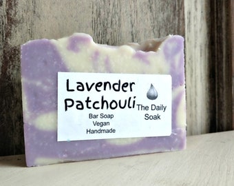 Soap Lavender and Patchouli soap,natural patchouli soap. Handmade soap made with pure essential oil. purple soap,  soap , cold process soap.