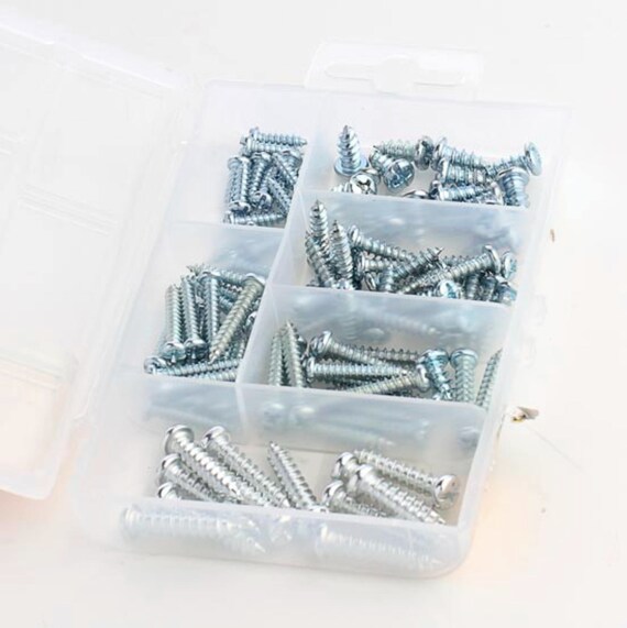 Small Screw Assortment Set Assorted Silver Screws 80 Pieces Etsy