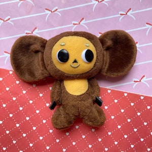 Kawaii Cheburashka Yebypawca Чебурашка a character from Russian cartoon / motion picture small mokey plush toy plushie doll from Japan