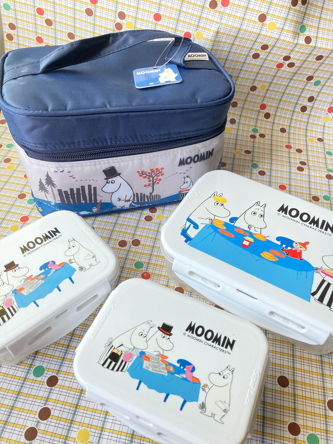 Kawaii Set of 3 Moomin Lunch Box Food Preservation Box Set Matching ...