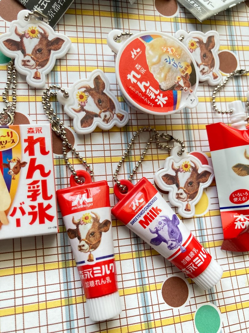 Kawaii Morinaga Milk sweetened condensed milk Miniature Charm Part.2 All 5 type set (Full Complete) Blind Box Gashapon toy from Japan image 4