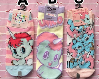 Calcetín de unicornio kawaii de Tezuka Osamu, personaje de manga anime: elige uno