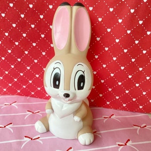 Kawaii Tezuka Osamu retro rabbit bunny figure figurine soft vinyl piggy bank coin bank from Japan / a character of Tezuka Osamu manga artist