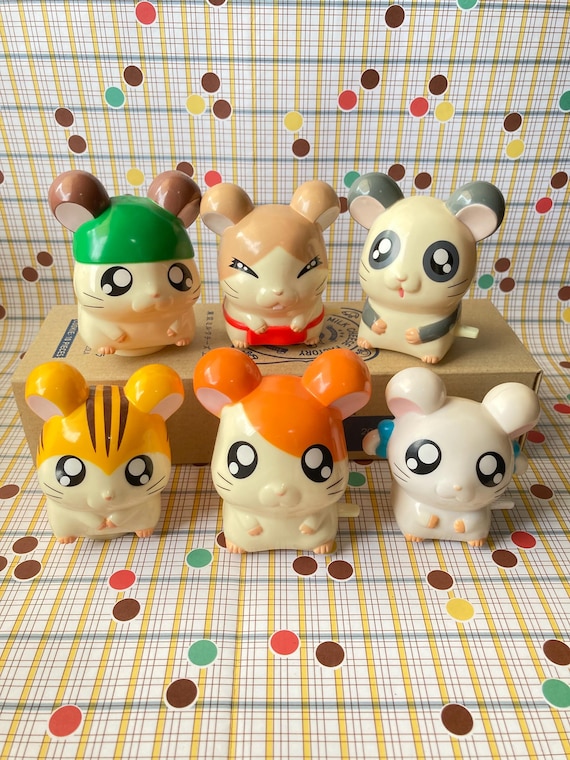 はむたろ Vintage 2002 KFC Hamtaro Wind-up Toy Figure Set, Complete Retro