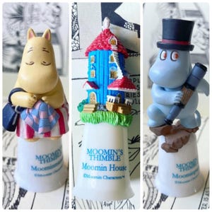 Kawaii Moomin’s Thimble Moomin House /Moominhouse OR Moominmamma OR Moominpappa mini figure model toy from Japan 1990s : pick one