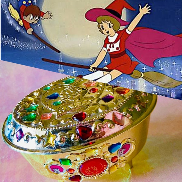 Kawaii Sally the Witch magical girl Majokko anime jewelry box toy from Japan by Bandai 1990