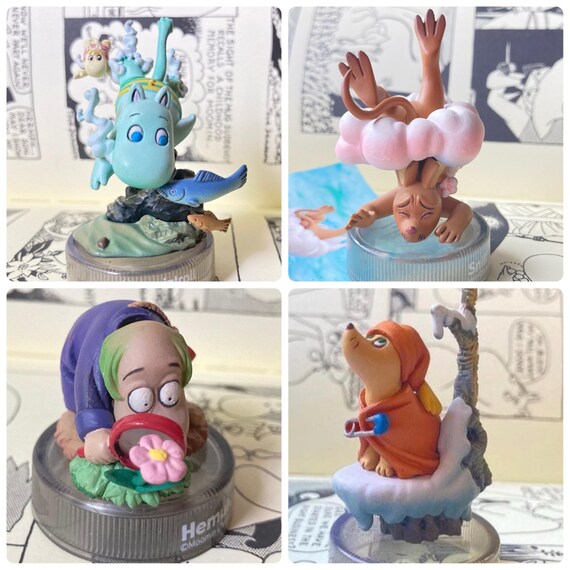 海洋堂製のかわいいムーミン、ソーリーウー、ヘムレン、スニフの