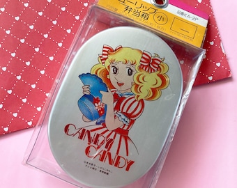 Boîte à bento vintage Kawaii Candy Candy/Kyandi Kyandi Popy par Yumiko Igarashi originale dans son emballage, importée du Japon