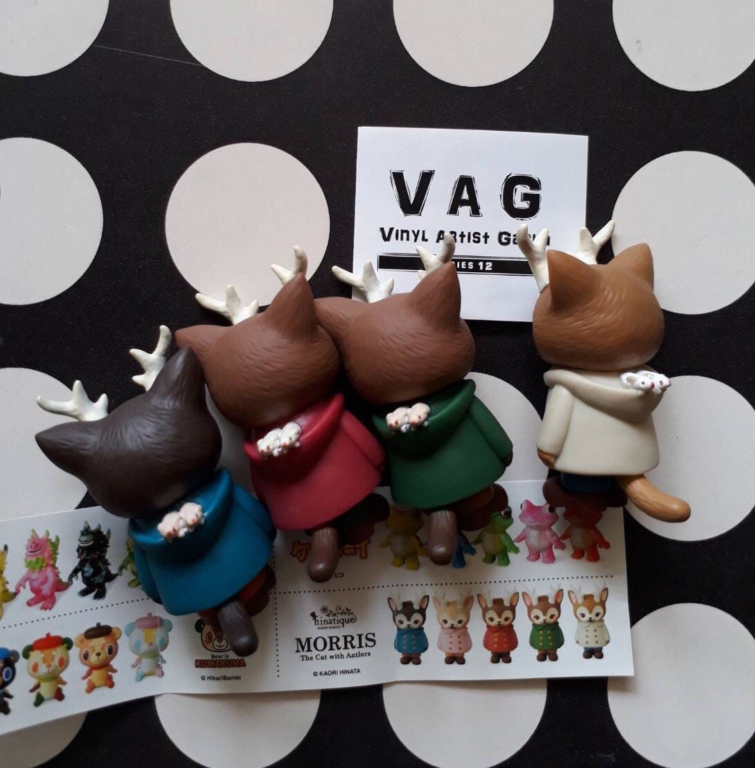SALE Kawaii Morris the Cat With Antlers VAG Vinyl Artist - Etsy