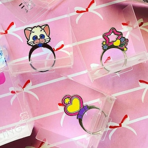 Kawaii Creamy Mami, the Magical Angel anime wand shaped or Poji & Nega Popring ring from Japan : pick one