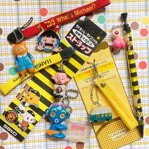 Kawaii vintage retro Japanese mascot anime soft vinyl Sofubi toys pin charm strap Satoko chan Yamato Michale Makoto Gegege from Japan : pick