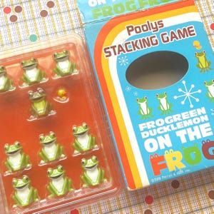 Kawaii Poolys Stacking Game by Noriya Takeyama soft vinyl rubber frogs and duck figure toy from Japan