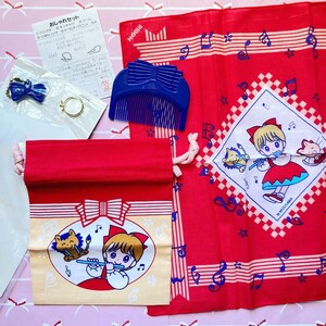 Furoku Hime-chan's Ribbon / Himechan no Ribbon van Megumi Mizusawa uit het tijdschrift Ribon: ringketting zakdoekaccessoireset uit Japan
