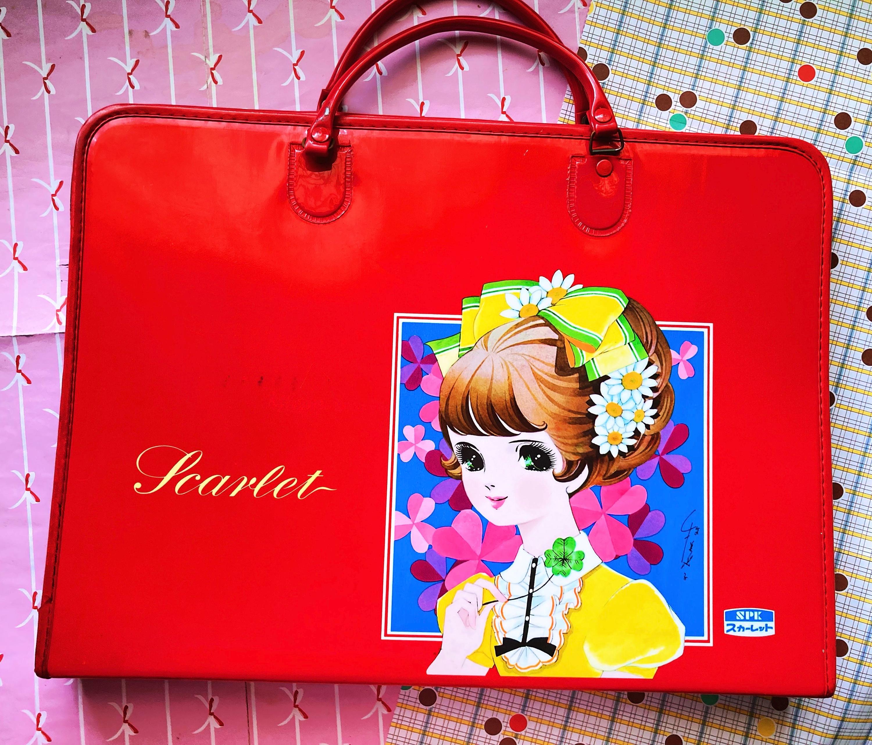 新品　 昭和レトロ  当時物  牧美也子　 スカーレット　 絵の具バッグ 新品 昭和レトロ 当時物 牧美也子 スカーレット 絵の具バッグ の