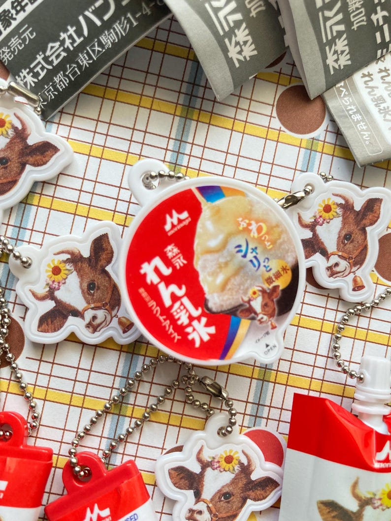 Kawaii Morinaga Milk sweetened condensed milk Miniature Charm Part.2 All 5 type set (Full Complete) Blind Box Gashapon toy from Japan image 11