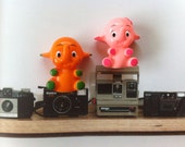 Kawaii vintage SATO & SATOKOCHAN finger puppets from Japan