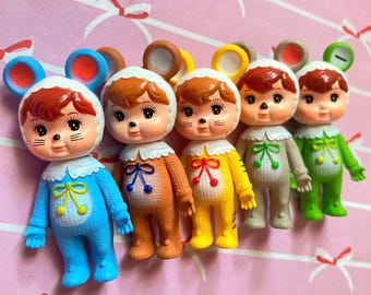 Kawaii Miniature Charmy Chan Kodama Doll by Kenelehant Gacha Series Animal Version Blind Box Toy / Re-ment Style Dollhouse : choose one