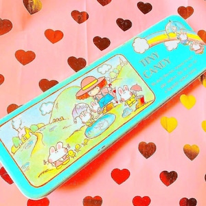 Kawai Tiny Candy Victory Fancy von Gakken Vintage Retro Metall Aluminium Blechdose Stiftebox Kanister Etui aus Japan